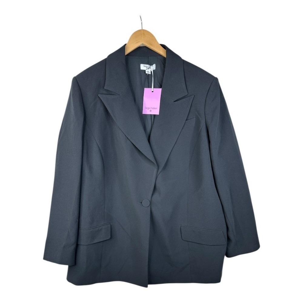 New SERGIO HUDSON For Target 3X Black Tailored‎ Blazer Jacket Women